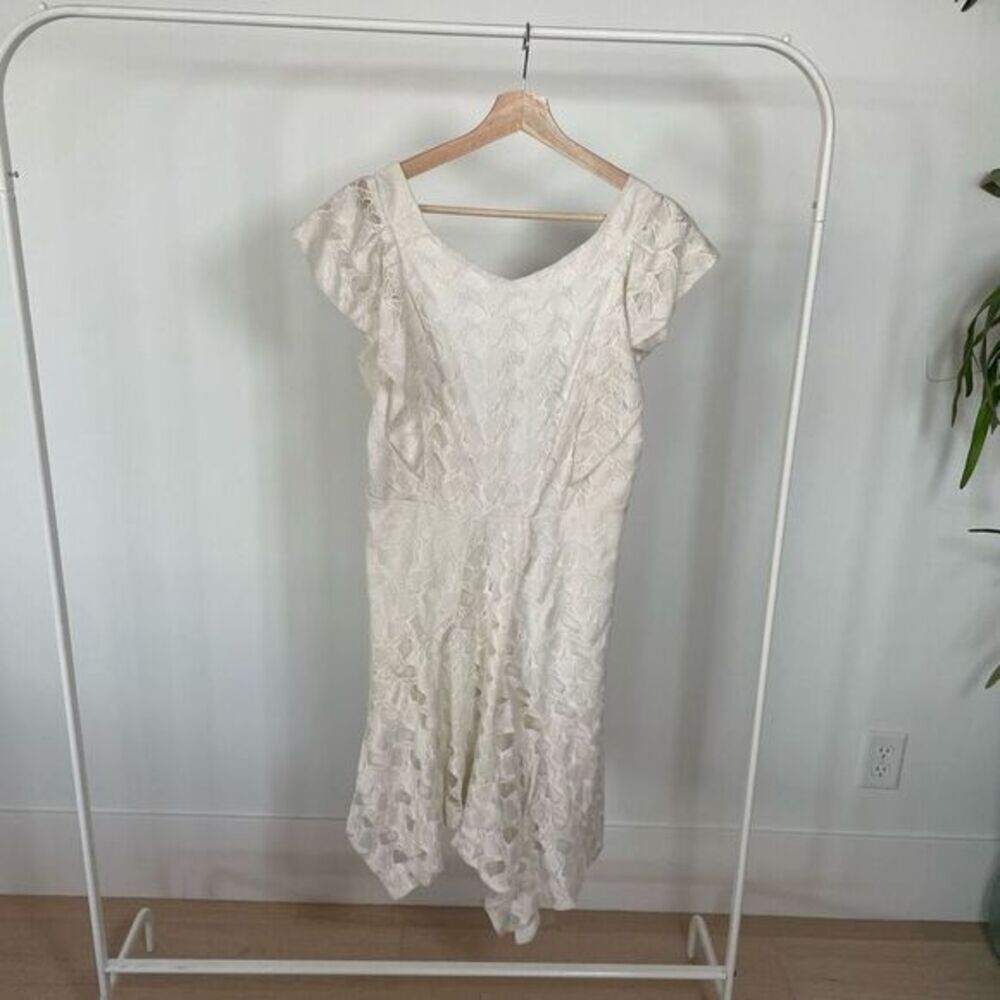 KOCH Ingrid White Lattice Dress